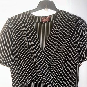 Raoul Black Striped Women's Top